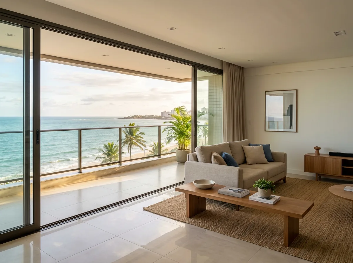 Apartamento de frente para o mar