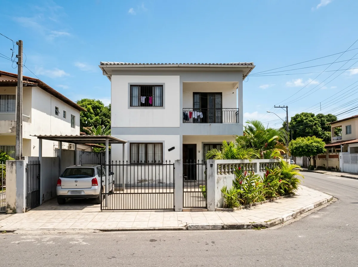 Casa com quintal, a três quadras da praia